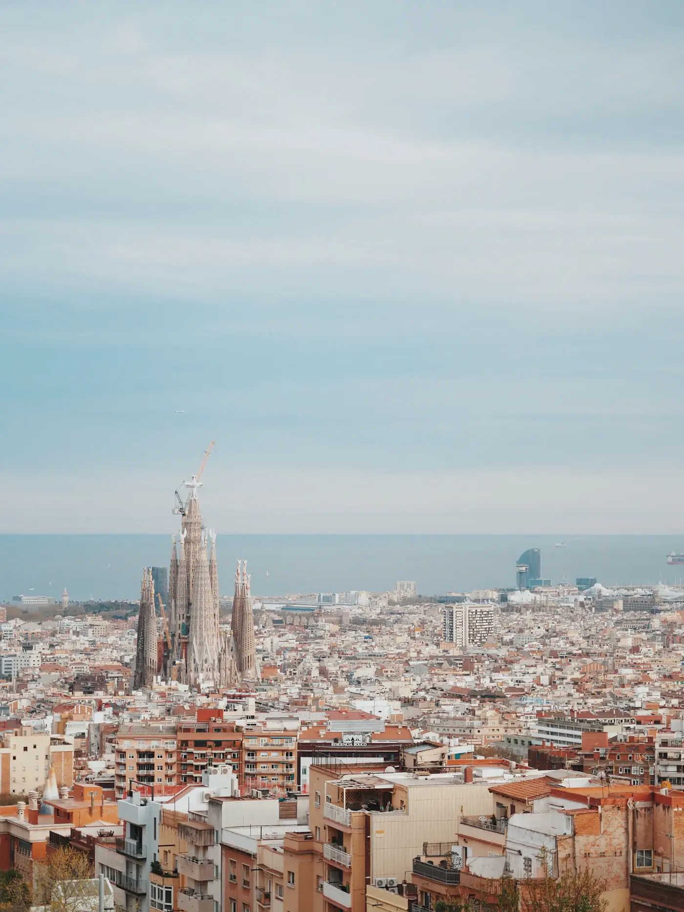 Utsikt over Barcelona og Sagrada Família