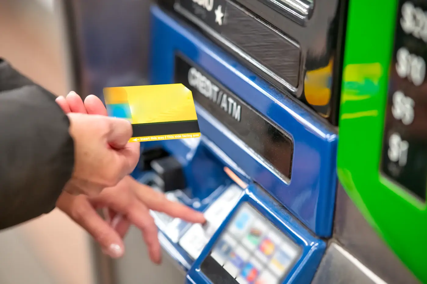 Kortbetaling i en betalingsterminal
