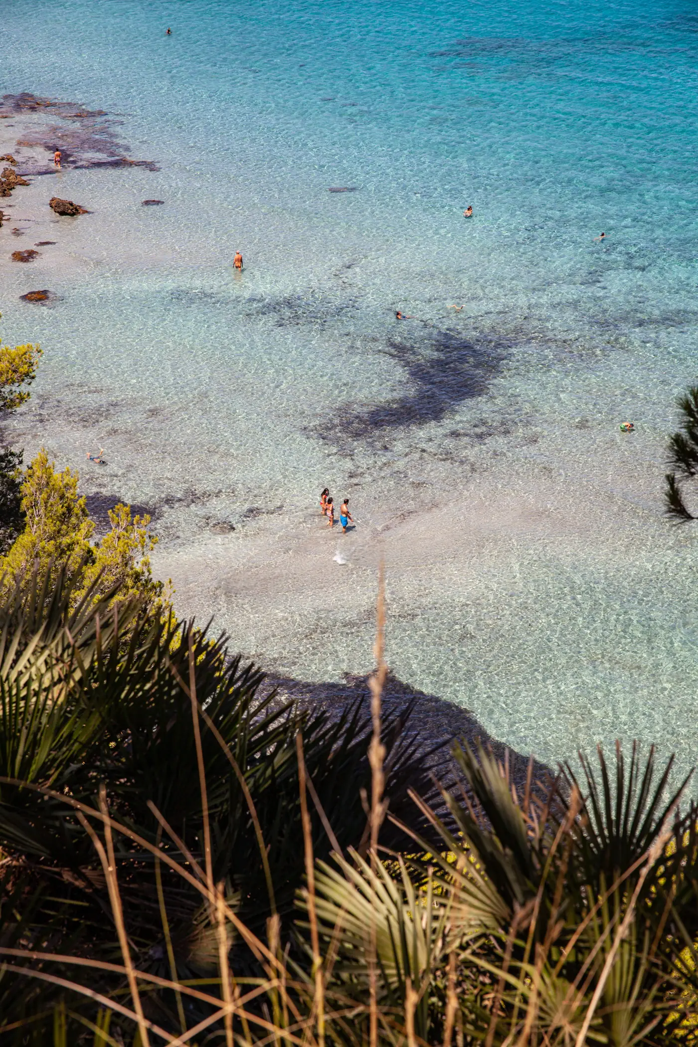 Bukt og badegjester på Mallorca